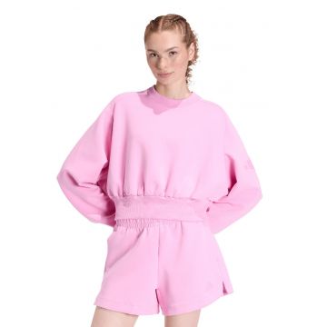 Bluza de trening din amestec de modal cu croiala lejera Soft Lux - Alb/Roz deschis