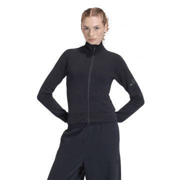Bluza de trening slim fit din amestec de modal cu fermoar - Negru