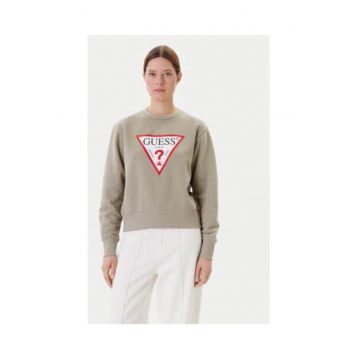 Bluza din bumbac cu logo si maneci lungi