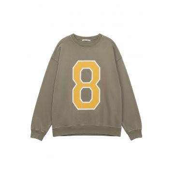 Bluza sport cu imprimeu contrastant -