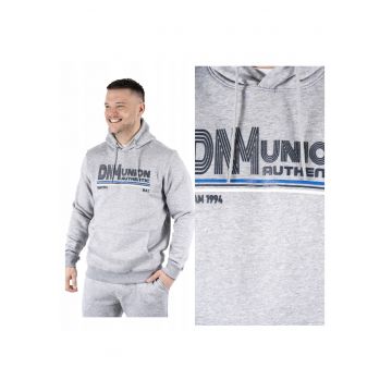 Hanorac Barbati -  Colin H - 04 Print - Regular Fit - Cu Gluga - 1 Buzunar - Maneci Lungi - Bumbac - Fara Inchidere - S INTL - Gri