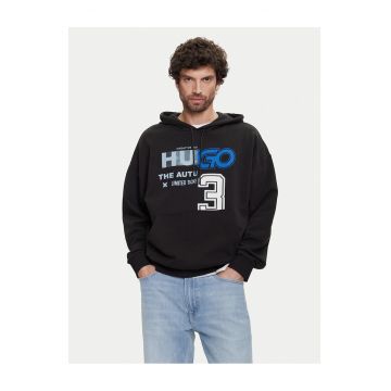 Hanorac barbati  negru - cu imprimeu -