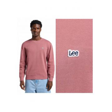 Hanorac Barbati -  Patch Crew SWS - Regular Fit - Decolteu Rotund - Fara Buzunare - Maneci Lungi - Bumbac - Fara Inchidere - Roz - Roz