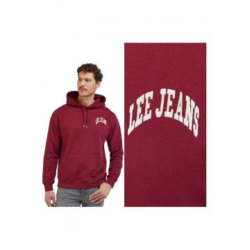 Hanorac Barbati -  Regular Fit - Cu Gluga - 1 Buzunar - Maneci Lungi - Bumbac - Fara Inchidere - Rosu - Rosu