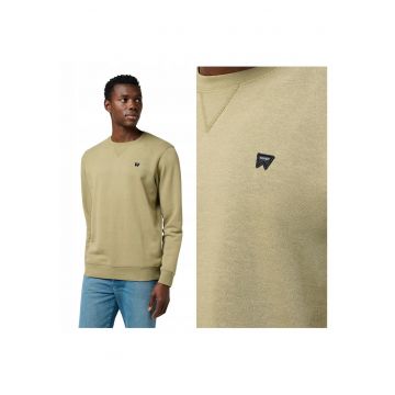 Hanorac Barbati -  Sign Off Crew - Regular Fit - Design Clasic - Cu Logo - Maneci Lungi - Fara Gluga - Bumbac - M INTL - Verde