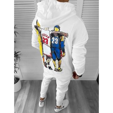 Hanorac barbati slim fit alb CU MIC DEFECT DEFK252 N6-3.2