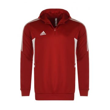 Hanorac -  Con22 Tk Hood Hg6312 - Material Poliester - Aeroready - Tesatura Tehnica - Fermuar Scurt Baza Si Mansete