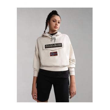 Hanorac crop cu logo brodat Burgee -