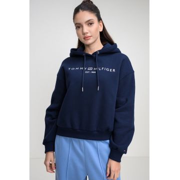 Hanorac cu imprimeu logo - Alb/Bleumarin