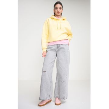 Hanorac cu imprimeu logo - Galben