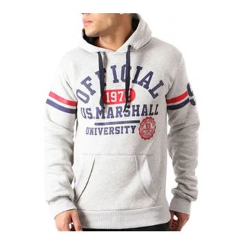 Hanorac cu imprimeu logo si buzunar kangaroo -