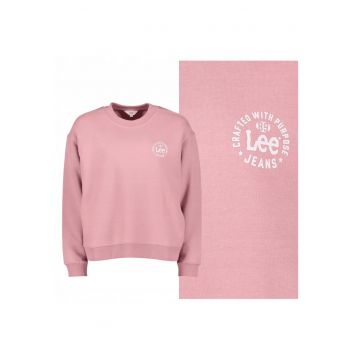 Hanorac dama -  Crew Sweater - bumbac - roz -