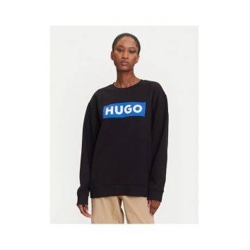 Hanorac dama  negru - logo -