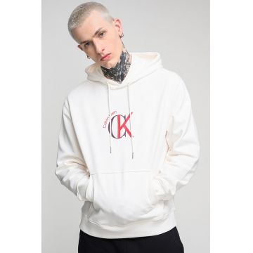 Hanorac lejer cu buzunar kangaroo - Crem