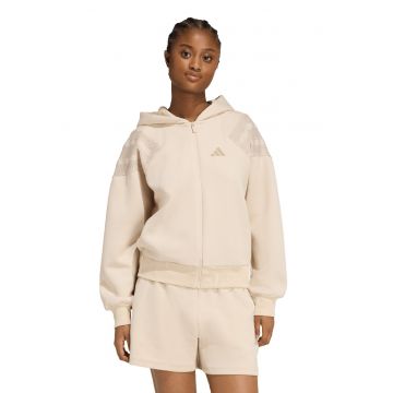 Hanorac lejer cu fermoar - Maro nisip