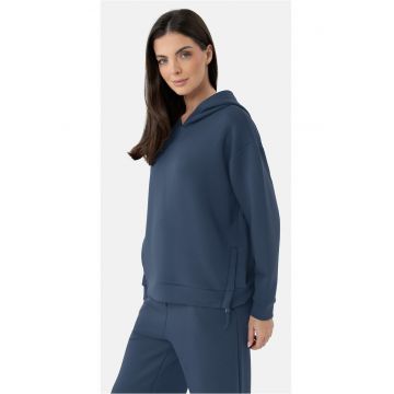 Hanorac lejer cu gluga dama - fermoare laterale -  B-Mida - albastru - Albastru