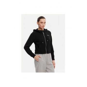 Hanorc dama  DP5J9588 - Bumbac/Poliester - Negru - Negru