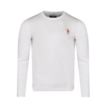 - Tricou barbatesc alb cu maneca lunga WILL