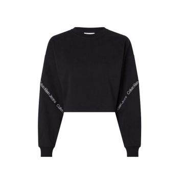 Bluza crop -  Fit - Bumbac - Negru - Negru