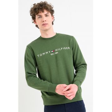 Bluza de trening brodata cu logo - Verde