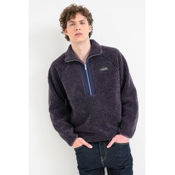 Bluza de trening cu fenta cu fermoar - Violet