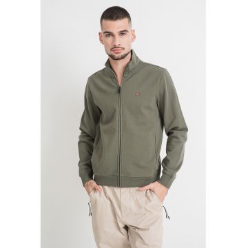 Bluza de trening cu fermoar si buzunare laterale Balis - Kaki pal