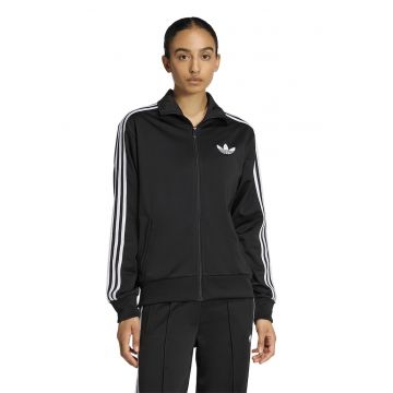 Bluza de trening cu fermoar si logo - Alb/Negru