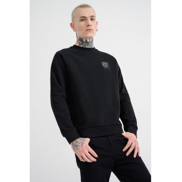 Bluza de trening cu imprimeu logo - Negru
