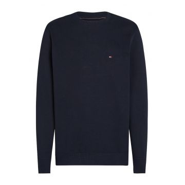 Bluza de trening din bumbac organic cu logo - Albastru ultramarin