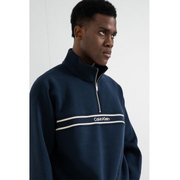 Bluza de trening lejera cu fenta cu fermoar - Alb/Bleumarin