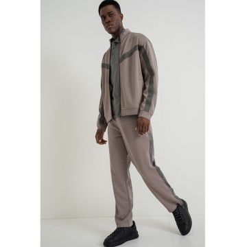 Bluza lejera de trening fermoar Darti - Maro taupe