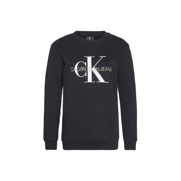 Bluza sport cu imprimeu logo 1 - Alb/Negru