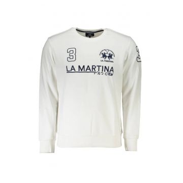 Bluza sport cu imprimeu logo  Alb -