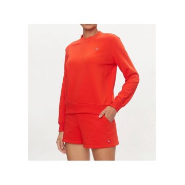 Bluzon cu detaliu logo brodat in piept - Rosu