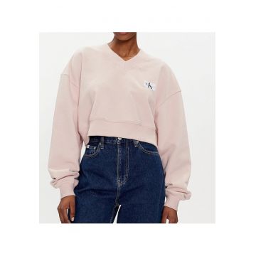 Bluzon lejer cu decolteu in V - Roz