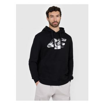 Hanorac barbati  negru - gluga reglabila - bumbac