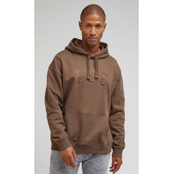 Hanorac barbati  Truffle - imprimeu larg - relaxat - maro -