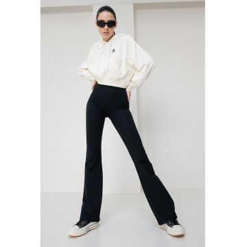 Hanorac crop cu maneci cazute Chuck Taylor - Crem