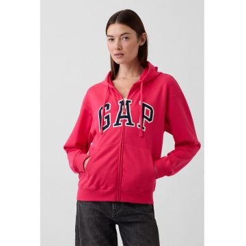 Hanorac cu fermoar si imprimeu logo