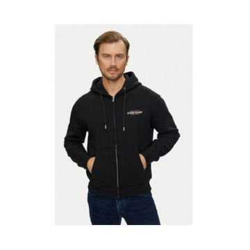 Hanorac cu fermoar si logo discret -