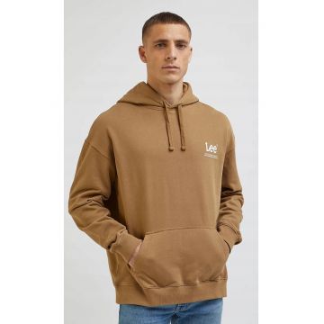 Hanorac  cu logo argila - bumbac - croiala lejera - Maro