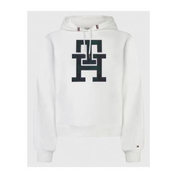 Hanorac dama -  Bumbac - Alb - Crem