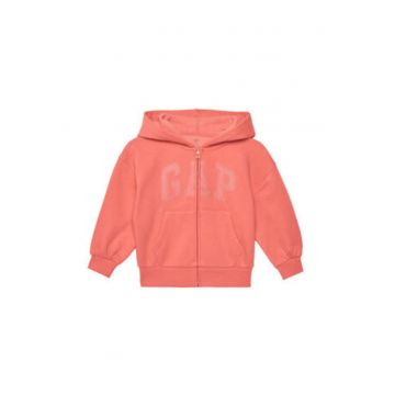 Hanorac dama -  coral - bumbac/poliester reciclat