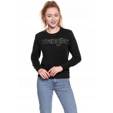 Hanorac dama  model Crew Sweat - negru - 100% bumbac - croi regular -