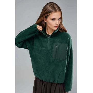 Hanorac dama -  Verde - Textil