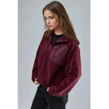 Hanorac dama -  Visiniu - Textil