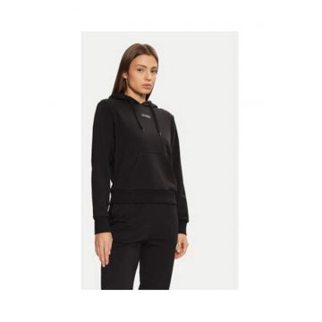 Hanorac din amestec de bumbac cu decolteu cu snur si logo