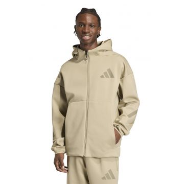 Hanorac lejer cu fermoar Z.N.E. - Maro camel/Bej deschis