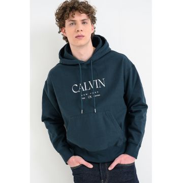 Hanorac lejer cu logo broadat - Verde englez