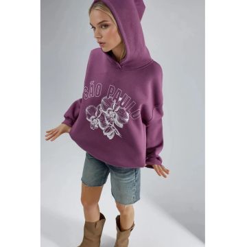 Hanorac pentru dama -  Mov - Textil